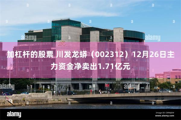 加杠杆的股票 川发龙蟒（002312）12月26日主力资金净卖出1.71亿元