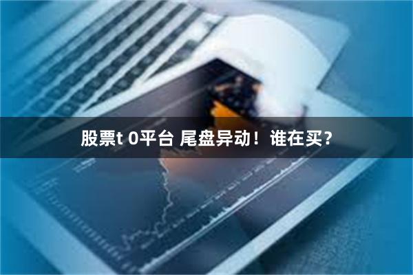 股票t 0平台 尾盘异动！谁在买？