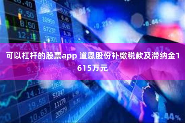 可以杠杆的股票app 道恩股份补缴税款及滞纳金1615万元